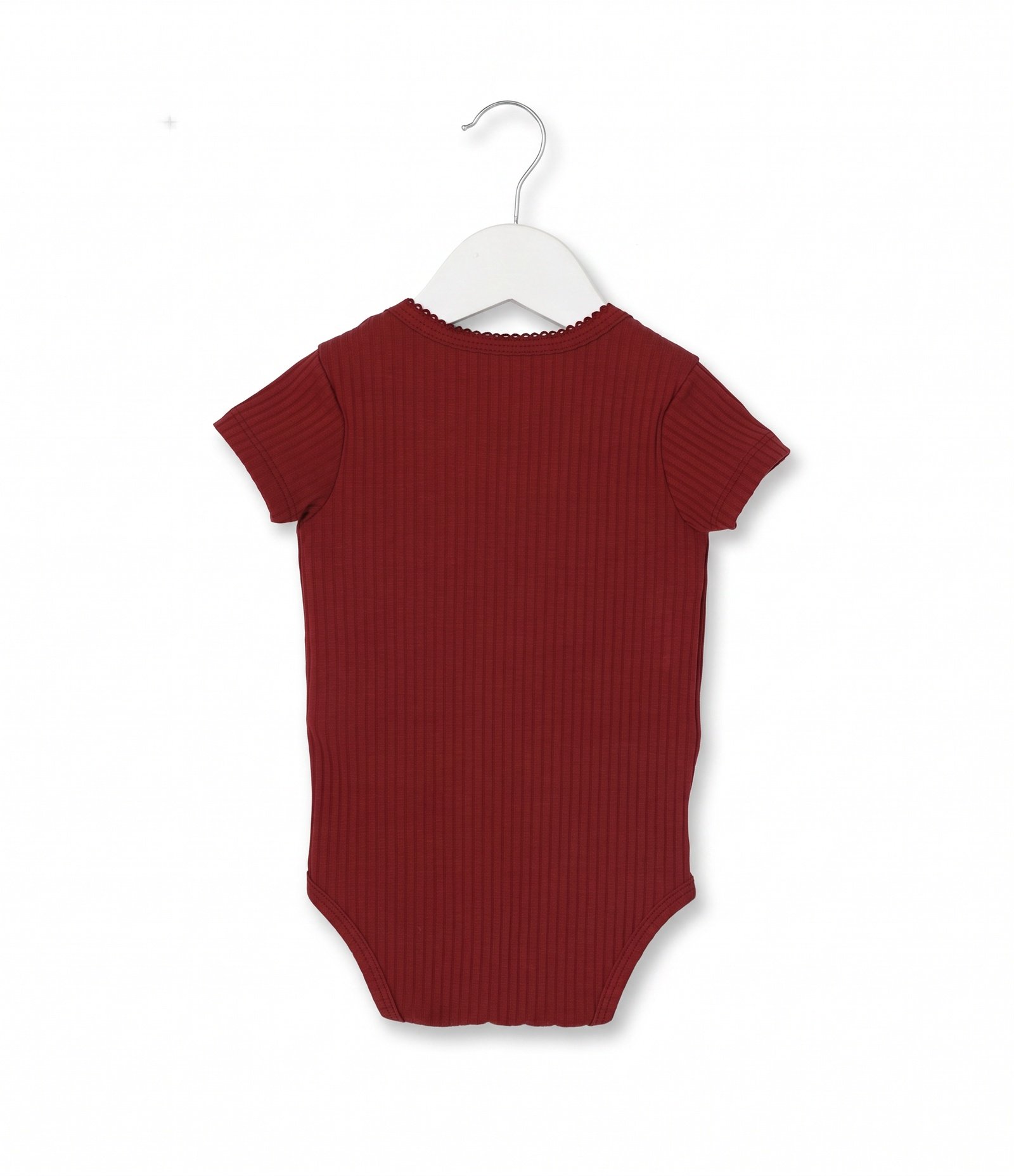 Body Bebê em Cotton com Lacinho na Gola - Tam 0 a 18 Meses Vermelho 2
