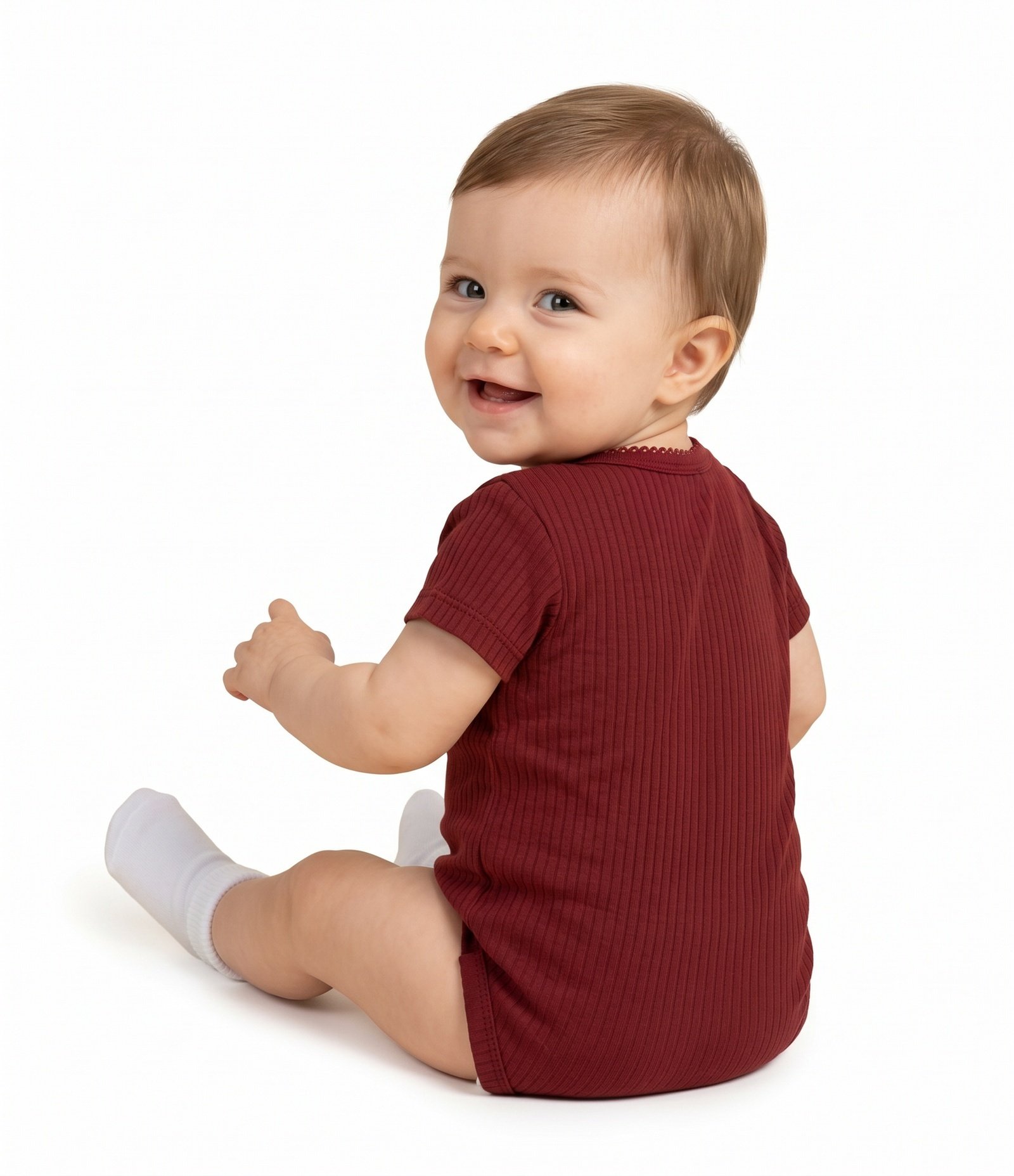 Body Bebê em Cotton com Lacinho na Gola - Tam 0 a 18 Meses Vermelho 3