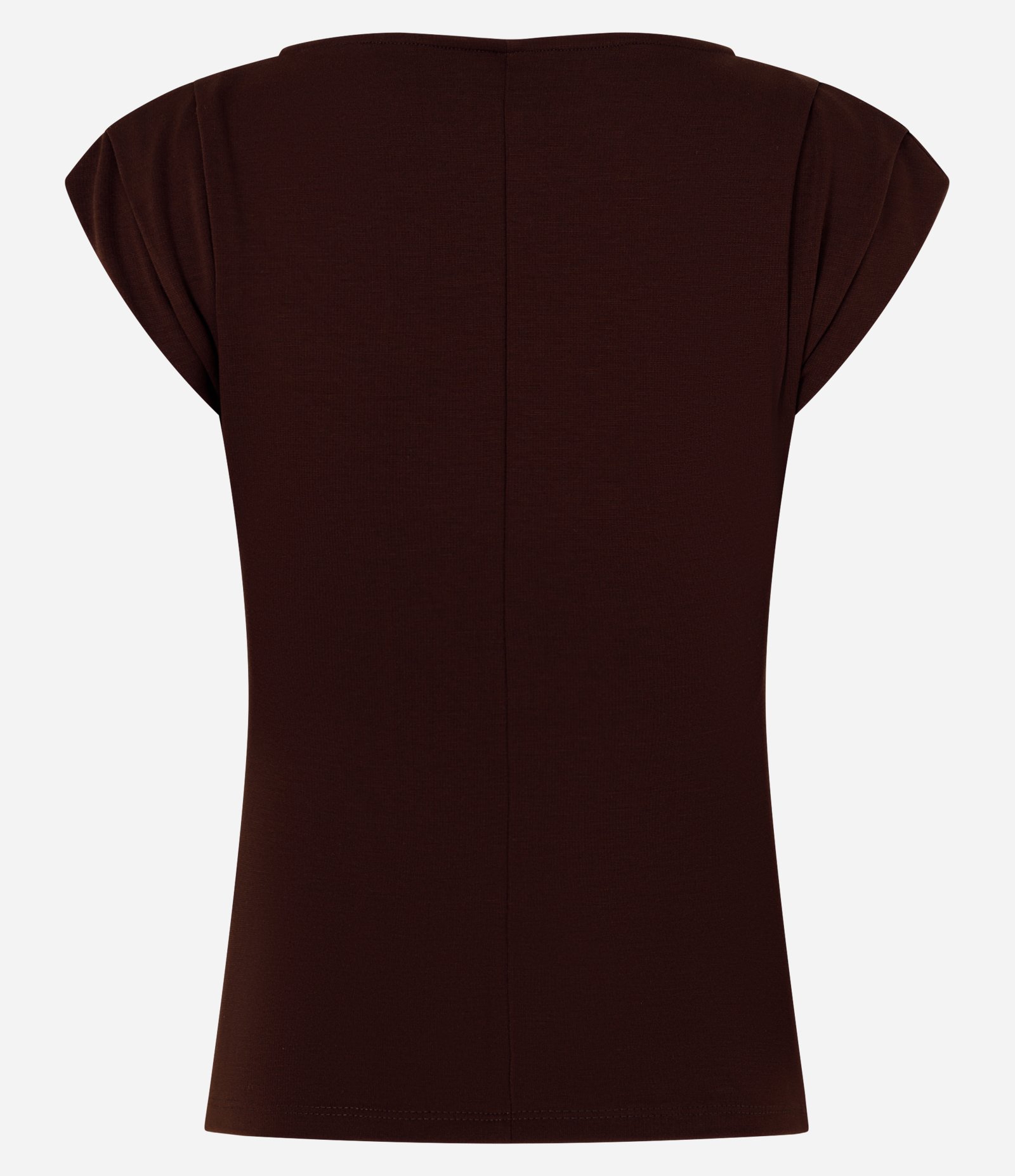 Blusa em Viscose com Pregas nos Ombros Marrom 2