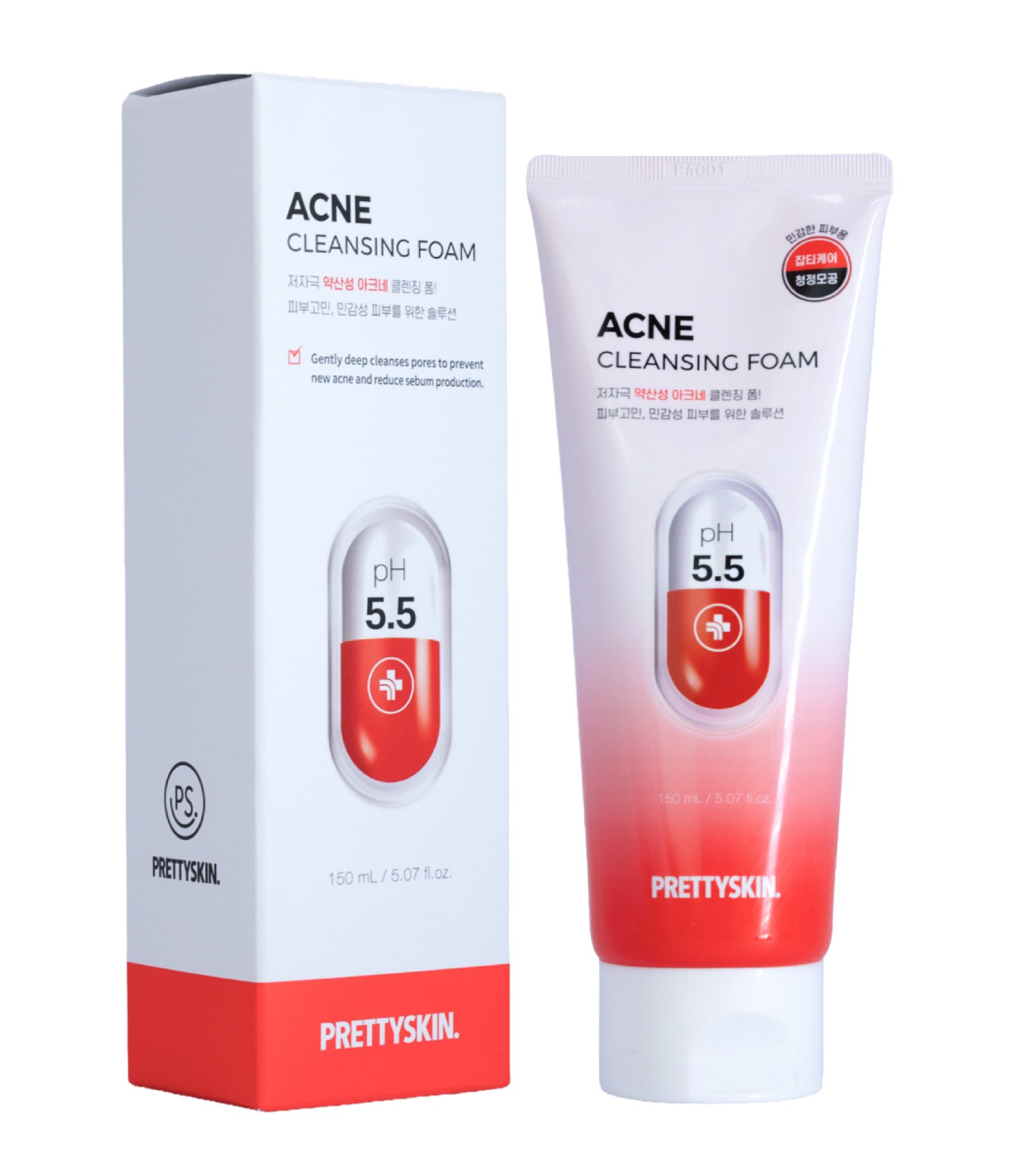 Espuma de Limpeza Facial Acne Cleansing Foam 150ml PrettySkin 150ml 1