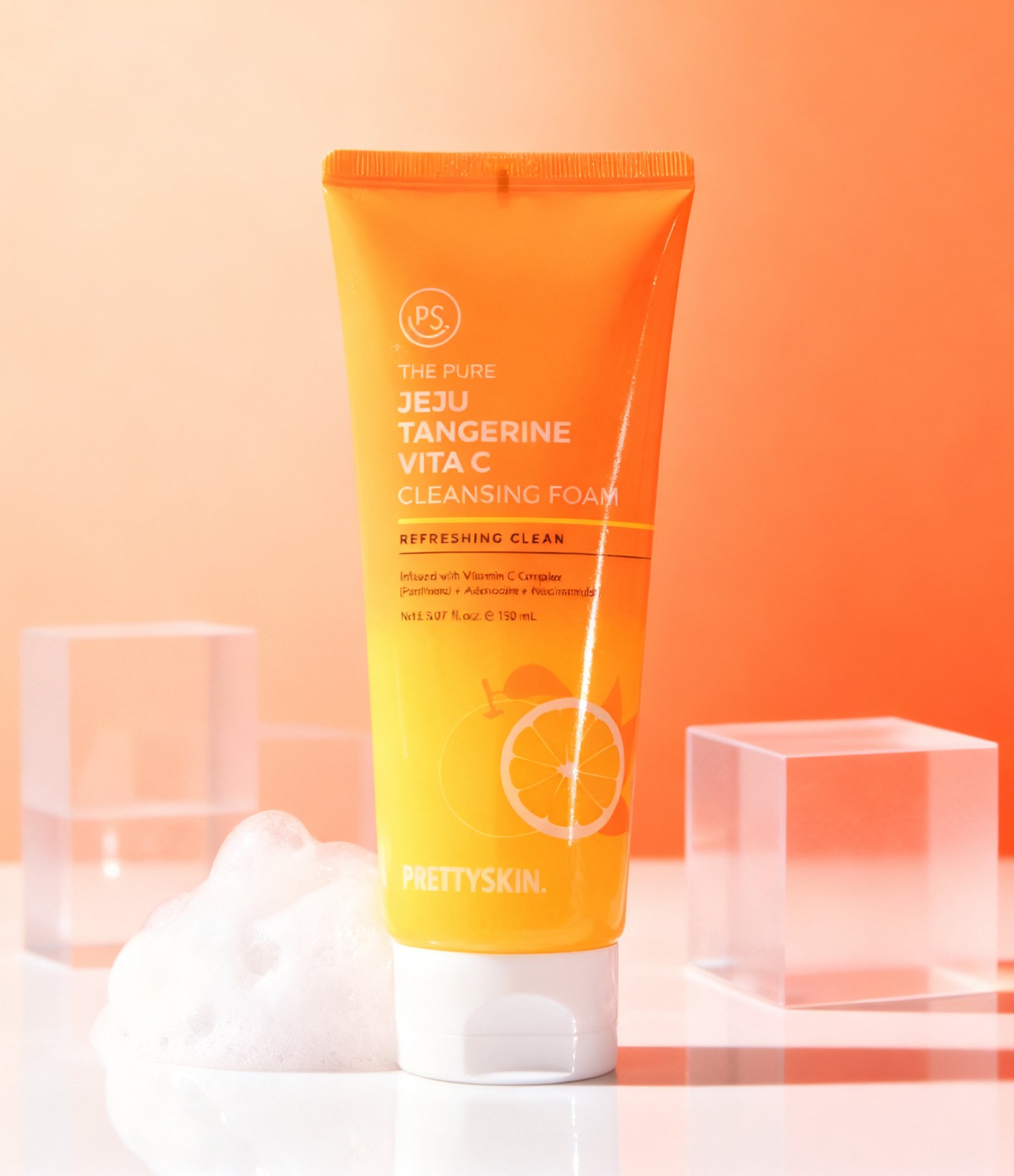 Espuma de Limpeza Facial Tangerine Vita C Cleansing 150ml PrettySkin 150ml 8