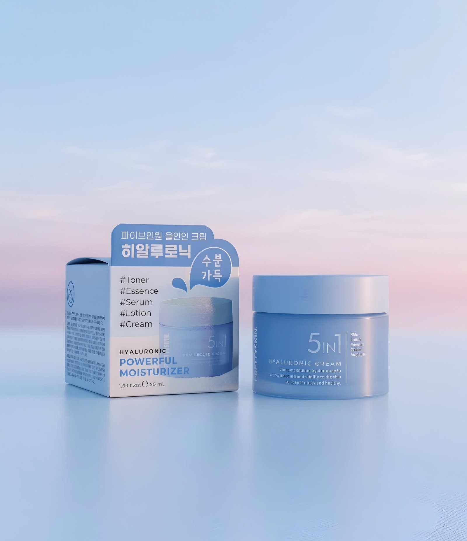 Creme Facial 5 em 1 Hyaluronic Cream 50ml PrettySkin 50ml 2