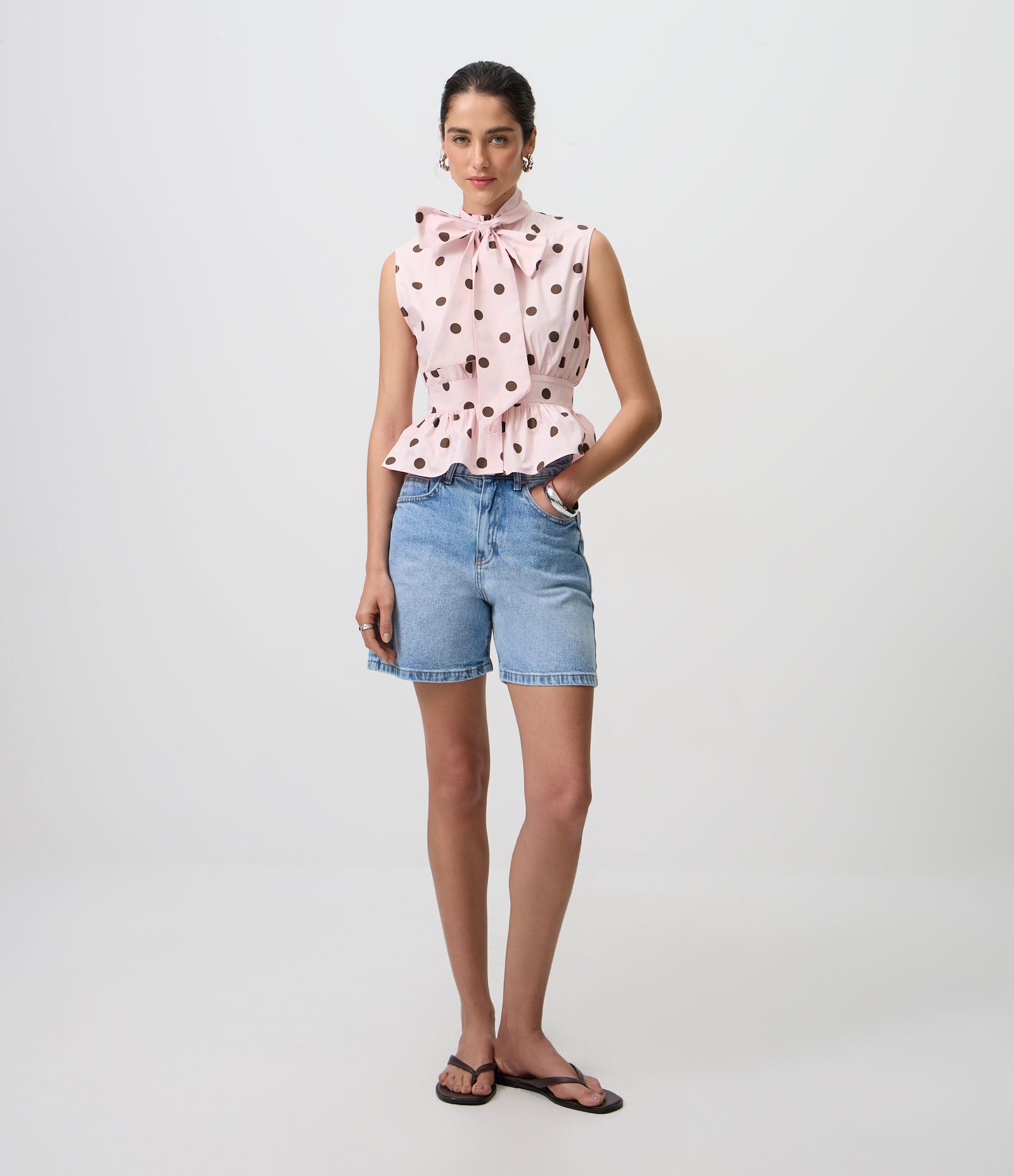Short Midi em Jeans Premium Azul Claro 1