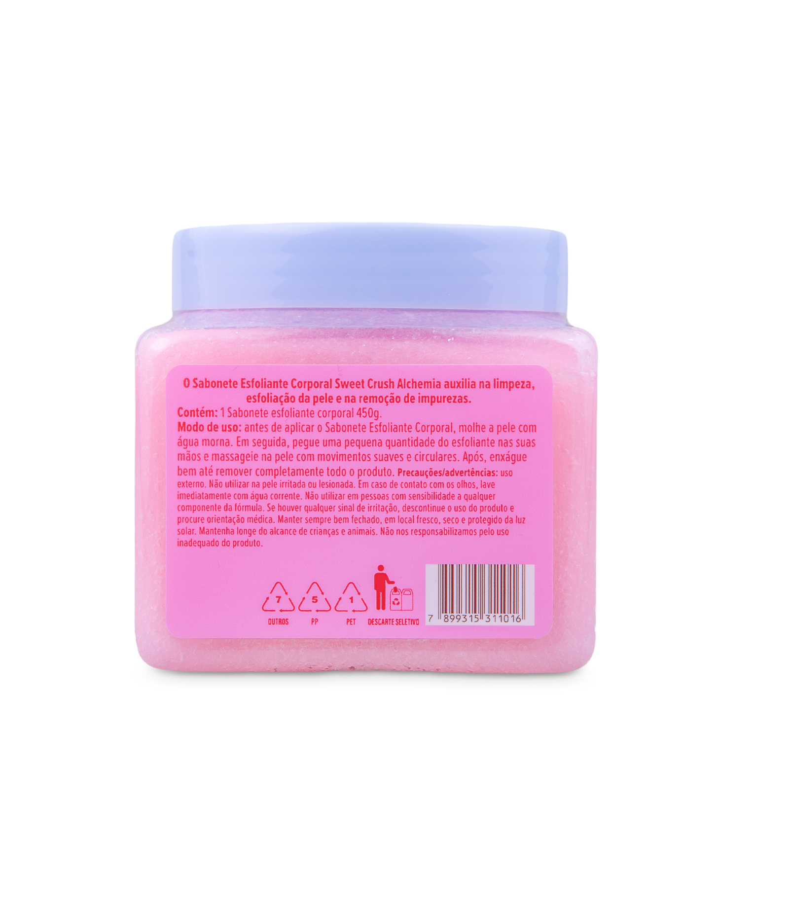 Sabonete Esfoliante Corporal Sweet Crush Alchemia 450g 3