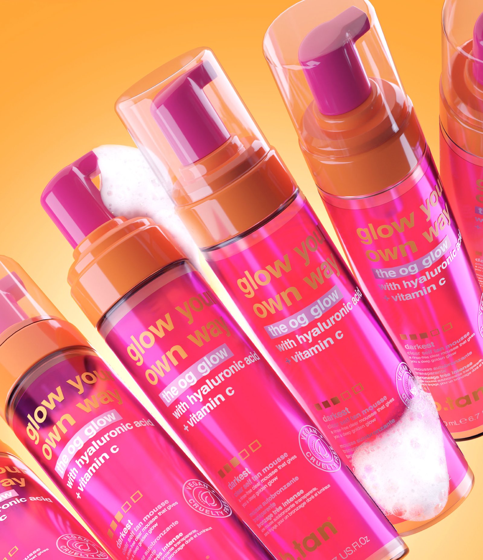 Mousse Autobronzeador Glow Your Own Og Mousse B.Tan 200ml 2