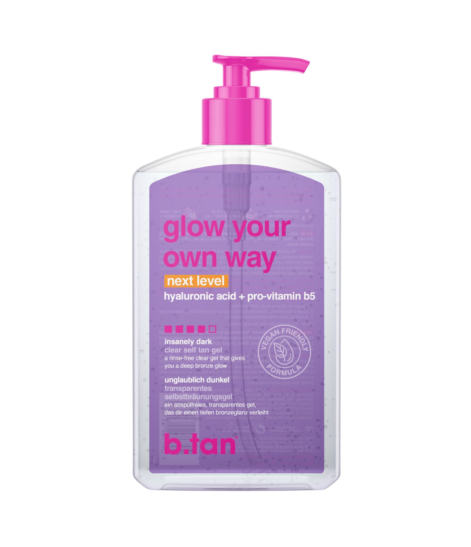 Gel Autobronzeador Glow Your Own Way Next Level B.Tan 473ml 1