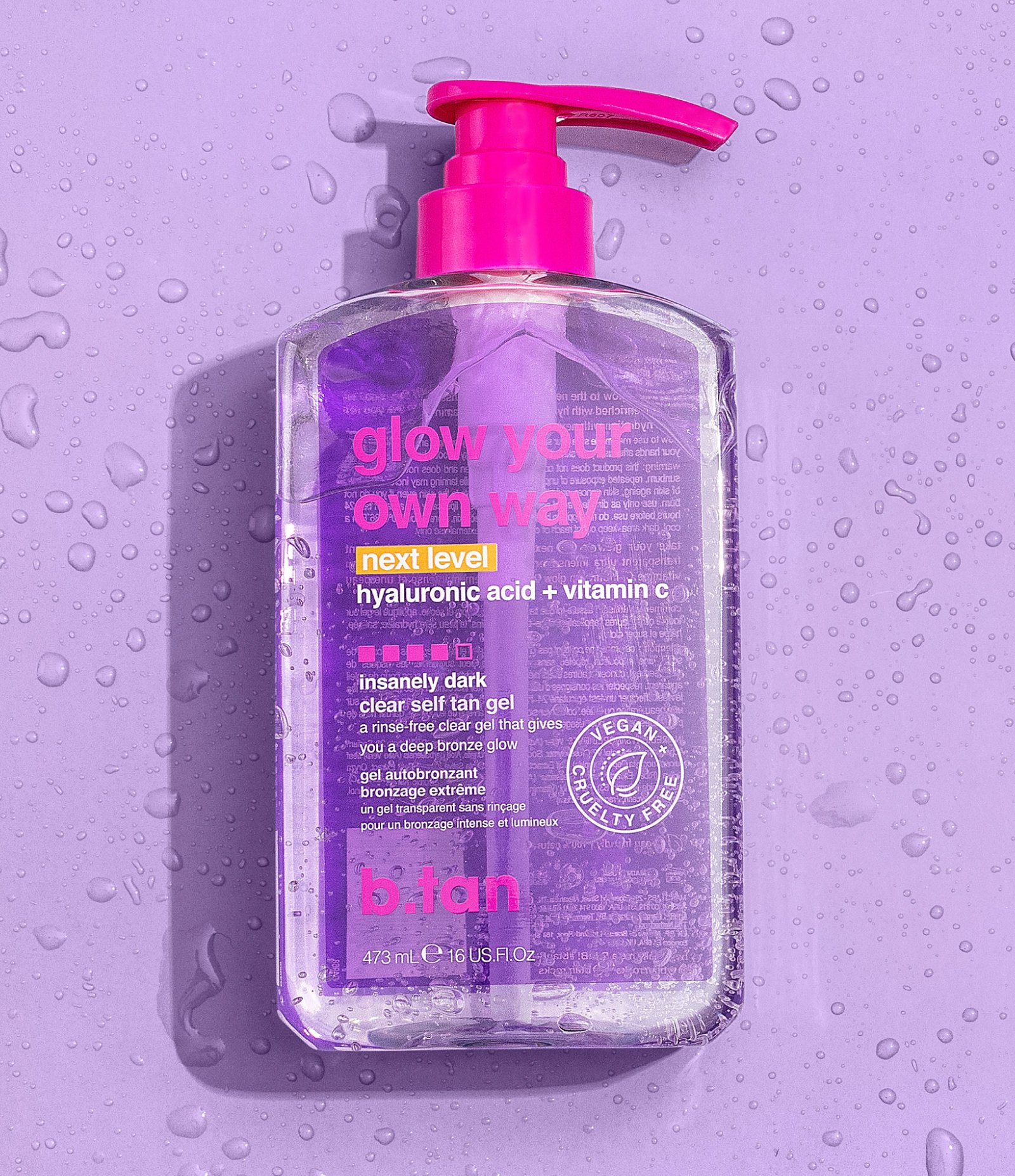 Gel Autobronzeador Glow Your Own Way Next Level B.Tan 473ml 2