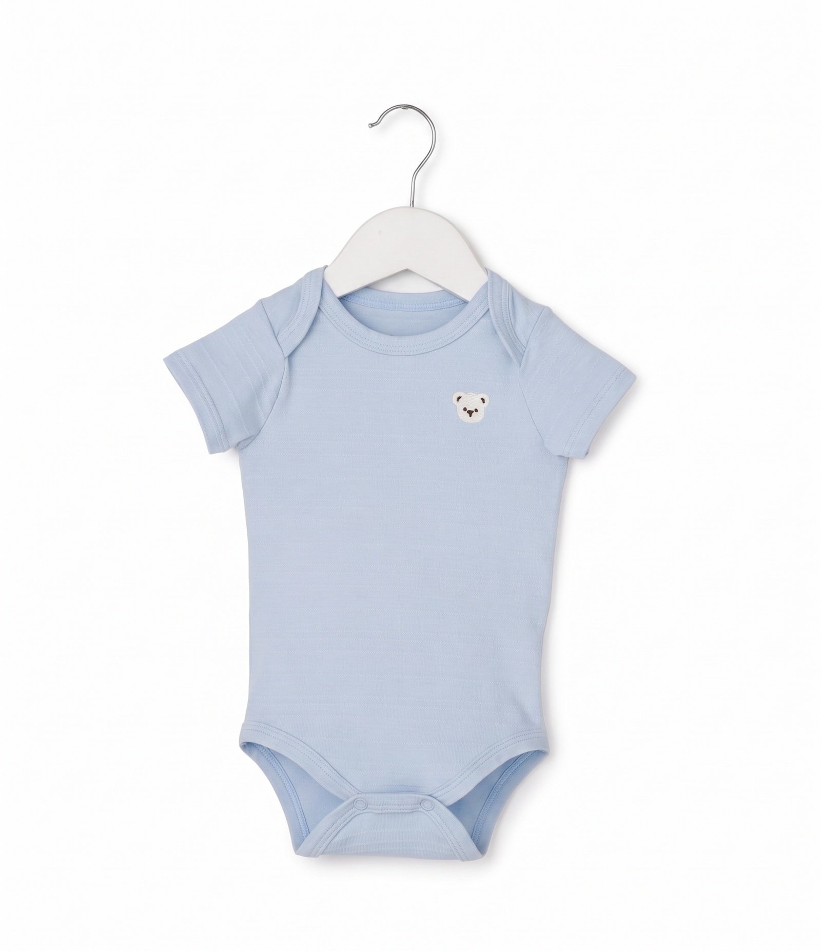 Body Bebê com Bordado de Ursinho - Tam 0 a 18 Meses Azul 4
