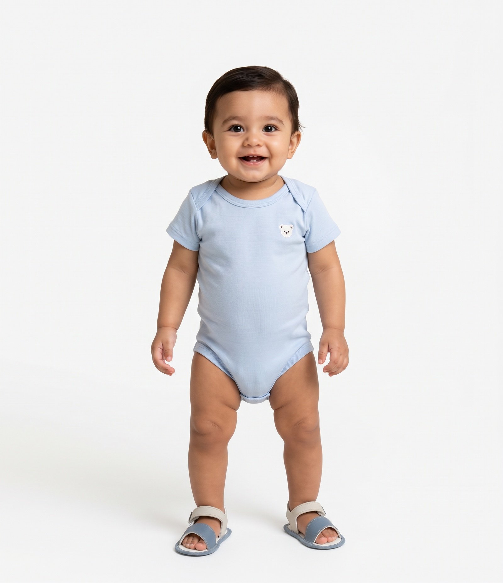 Body Bebê com Bordado de Ursinho - Tam 0 a 18 Meses Azul 2