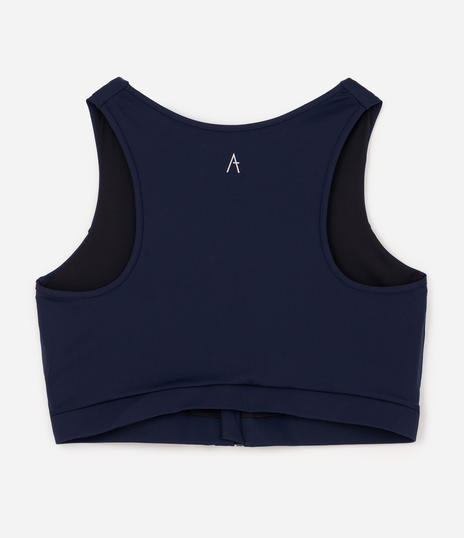 Top Nadador Esportivo em Poliamida com Zíper Curve & Plus Size Azul Marinho 2