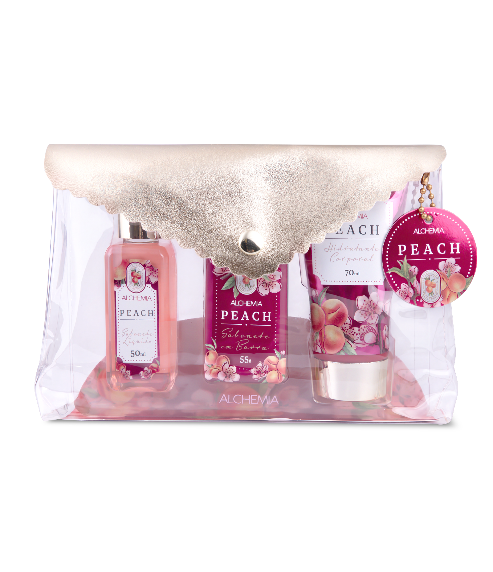 Sabonete Liquido com Laço Peach Alchemia KIT 1