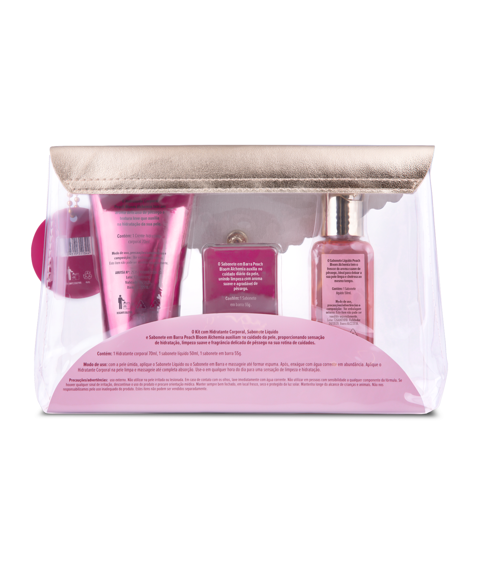Sabonete Liquido com Laço Peach Alchemia KIT 2