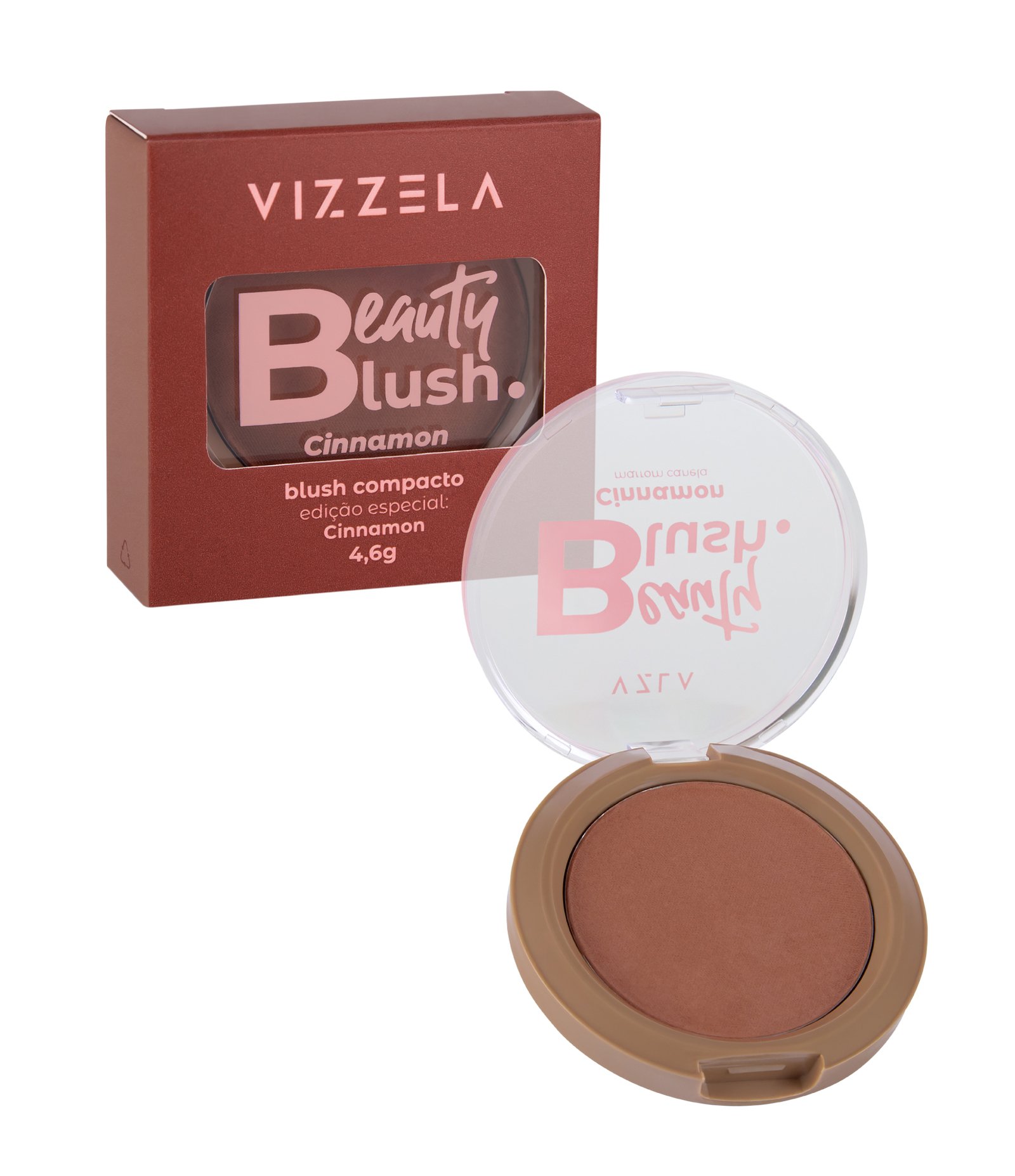 Blush Compacto Beauty Cinnamon Vizzela Cinnamon 1