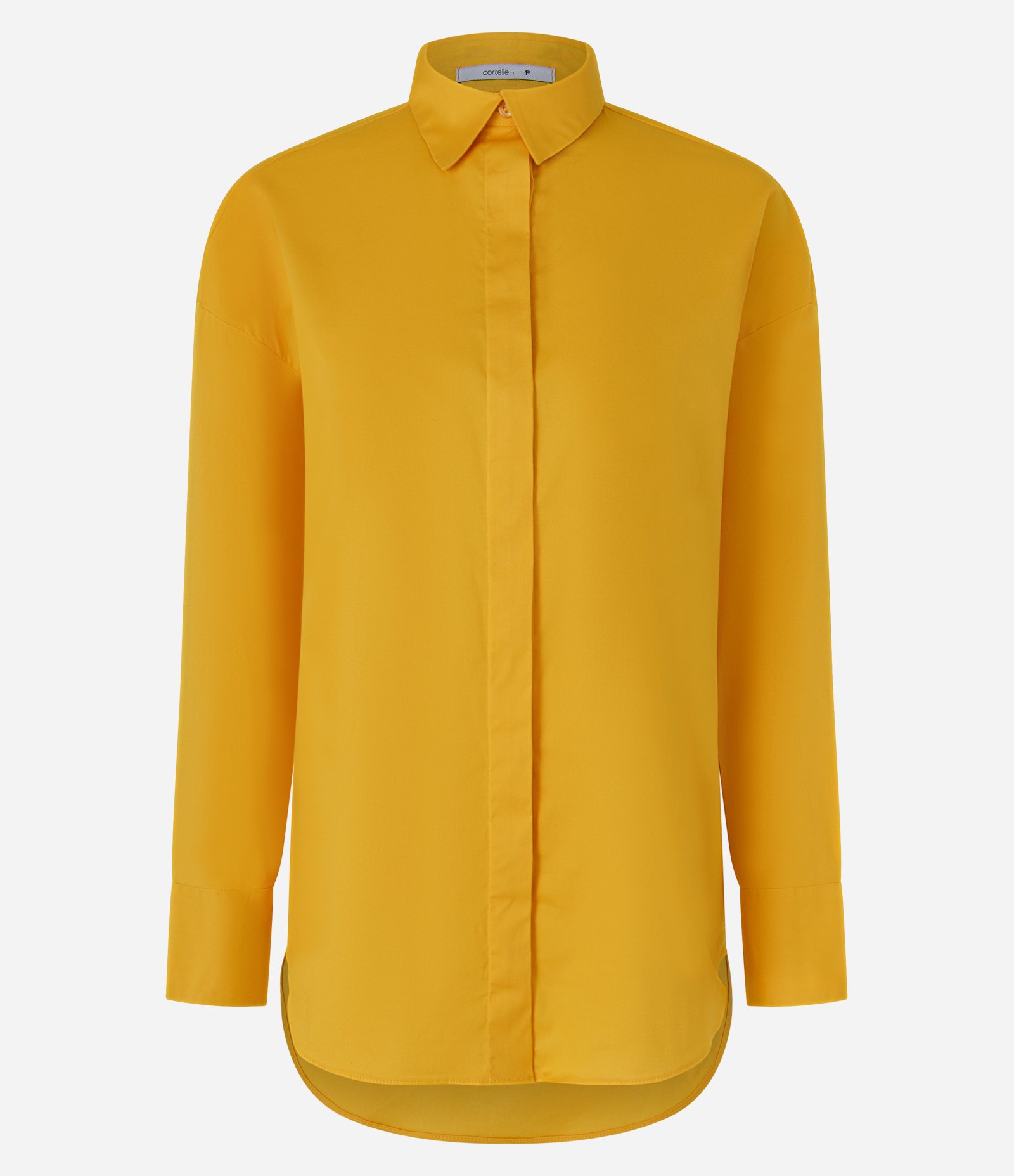 Camisa Oversized em Tricoline Manga Longa Amarelo 5