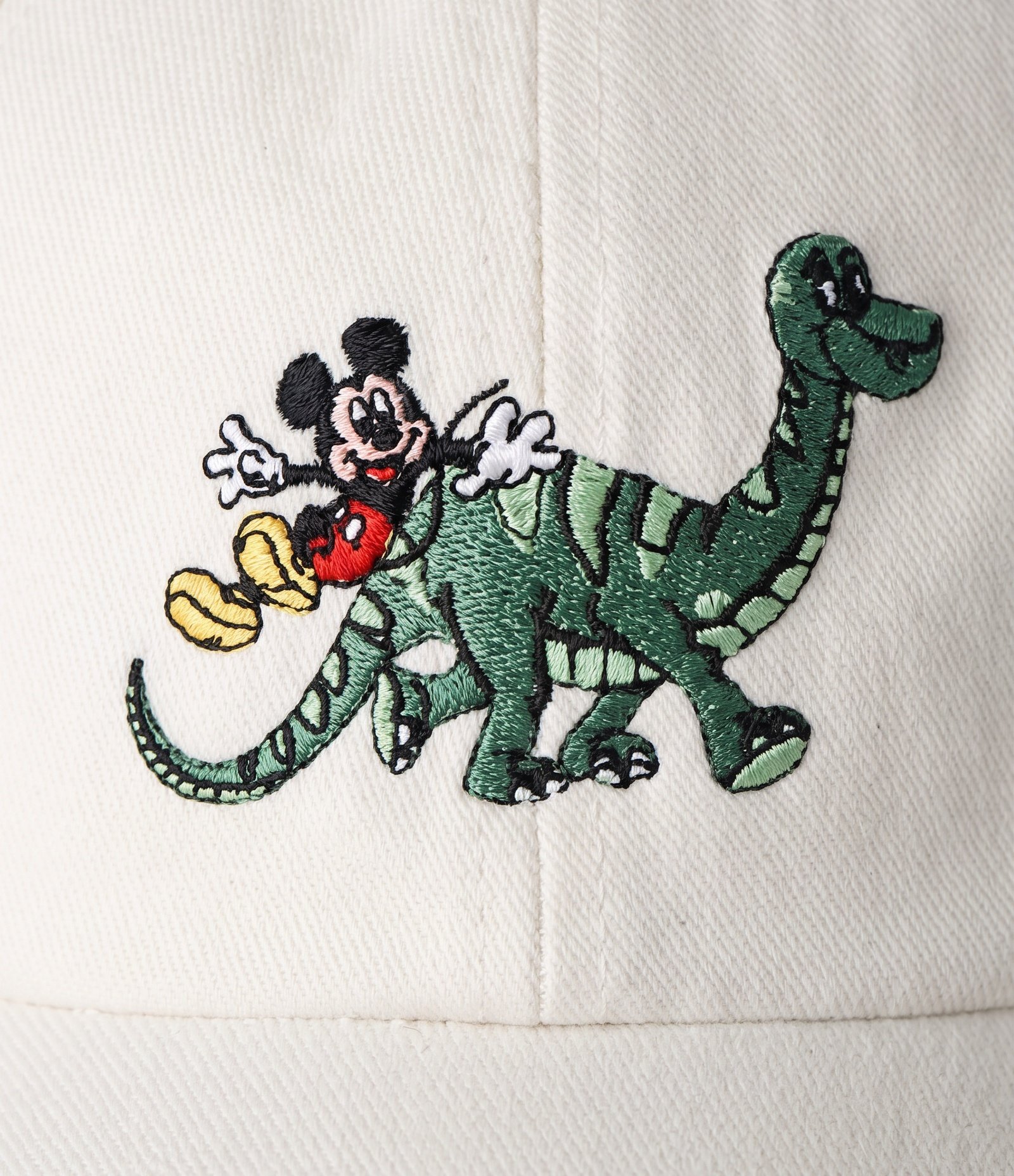 Boné Infantil em Algodão com Bordado Mickey e Dinossauro - Tam U Off White 3