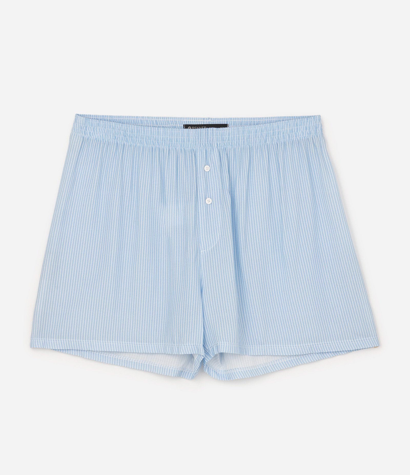 Cueca Samba Canção Listrada em Viscose Azul Claro 1