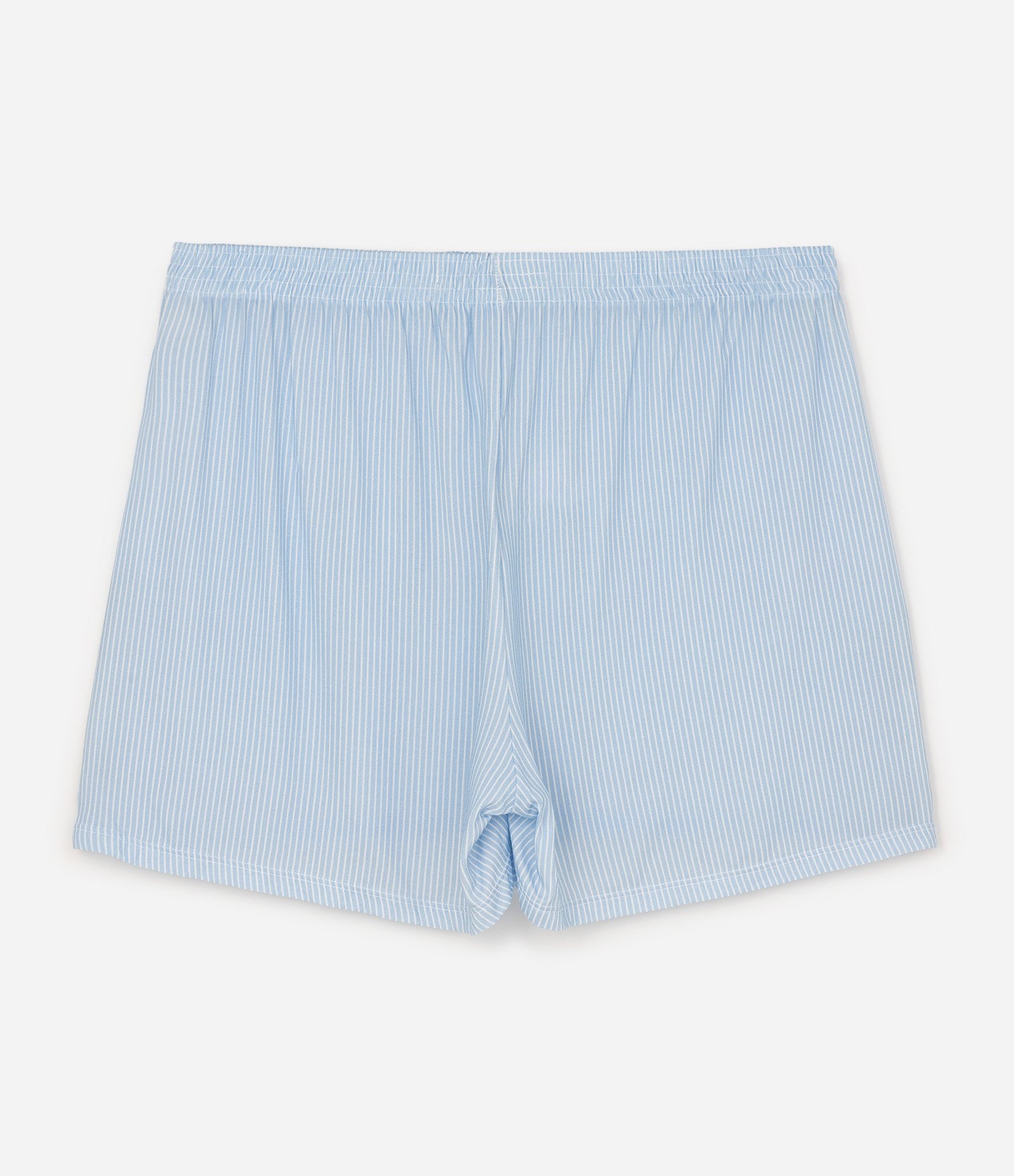 Cueca Samba Canção Listrada em Viscose Azul Claro 2