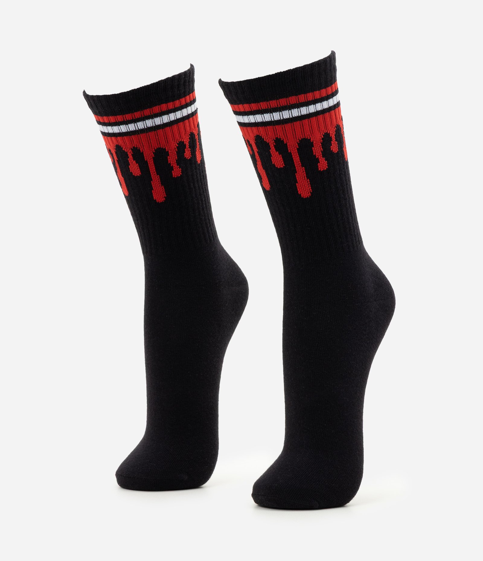 Meia Cano Alto com Estampa Halloween Preto 1
