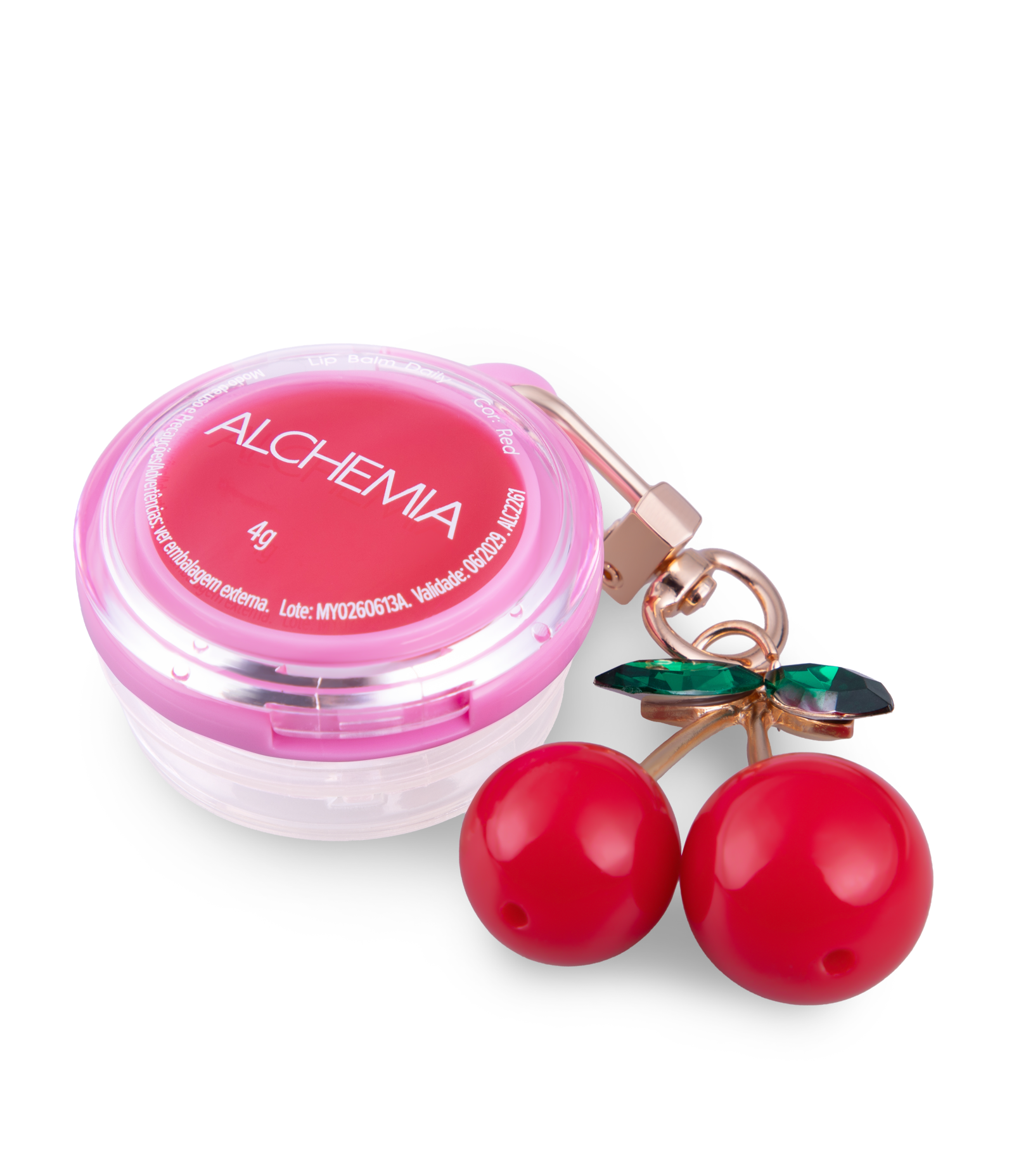 Lip Balm Daily com Suporte para Celular Alchemia Cereja 4