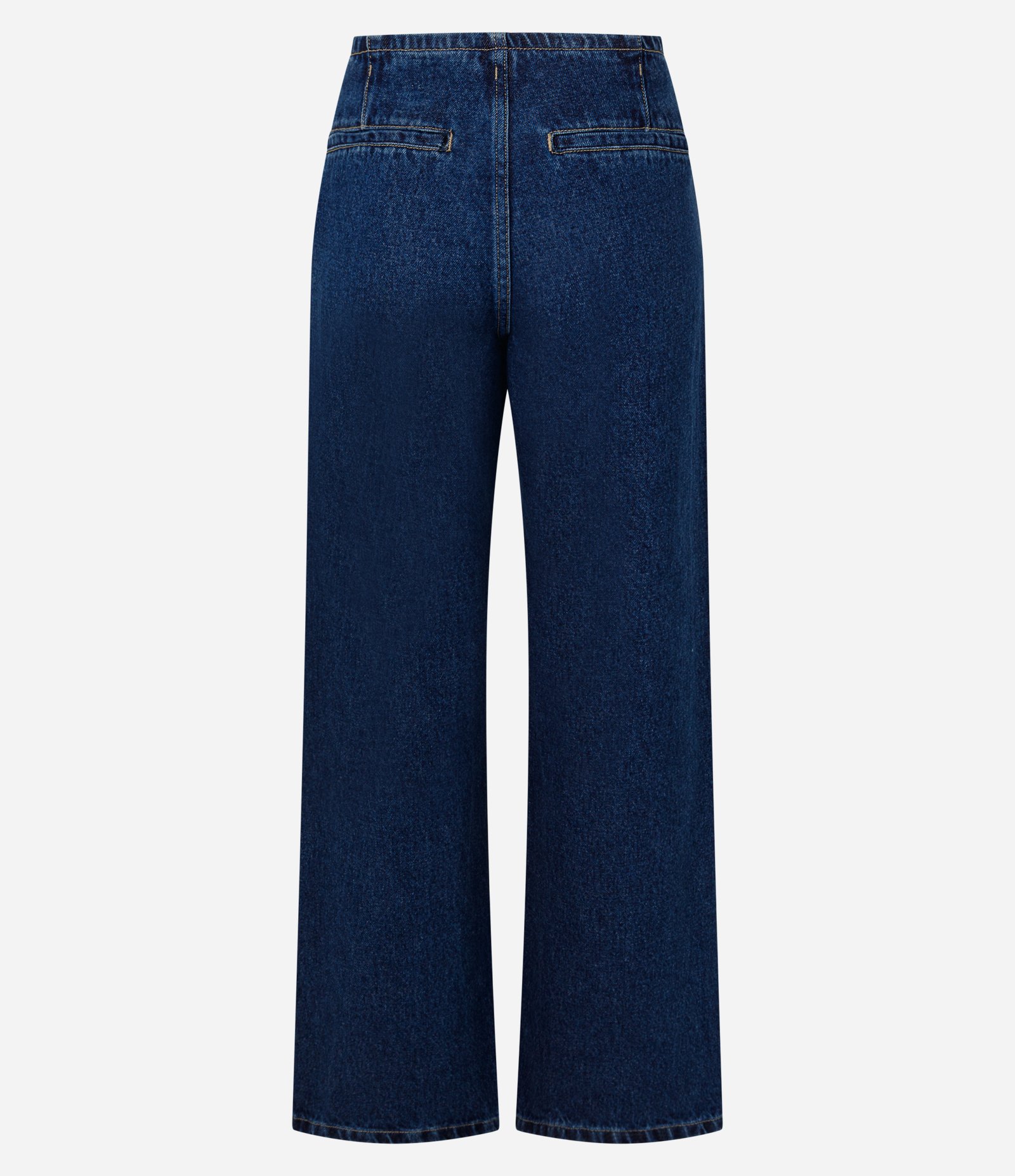 Calça Reta Comfort em Jeans Cintura Baixa e Sem Cós Azul 2