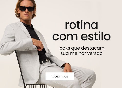office look masculino que acompanha sua rotina