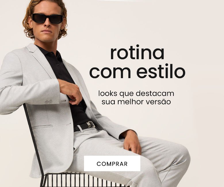 office look masculino que acompanha sua rotina