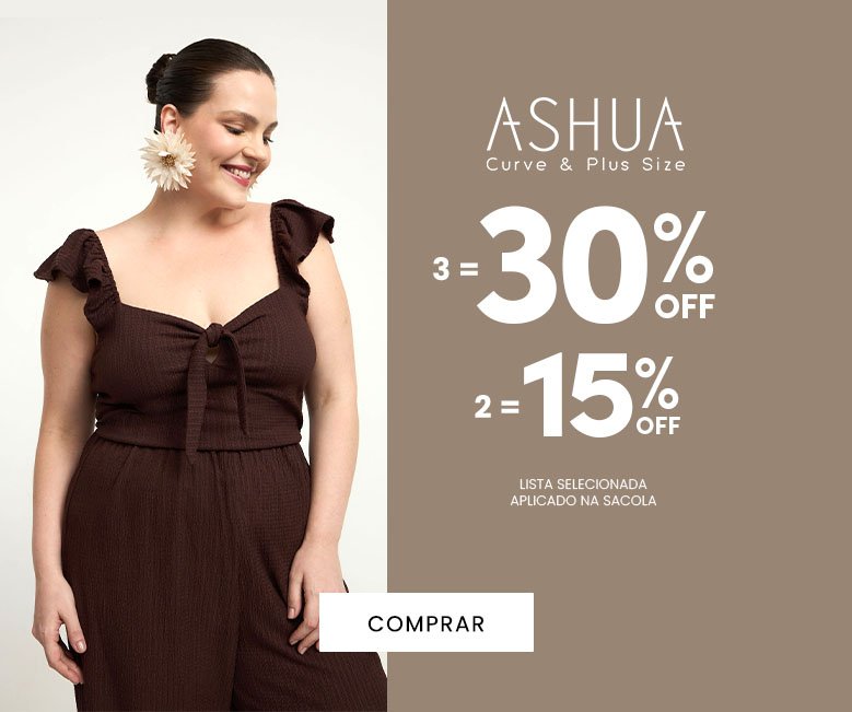 seleção com curve e plus size com 3 = 30% OFF