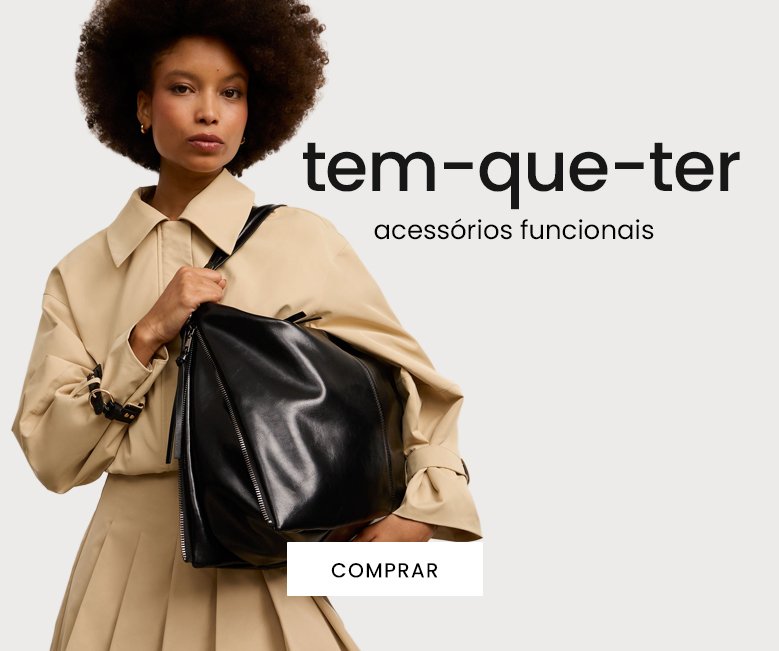 bolsas, sapatilhas, guarda-chuva e mais acessórios funcionais