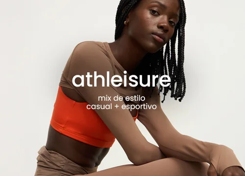 seleção para looks athleisure com mix casual e esportivo