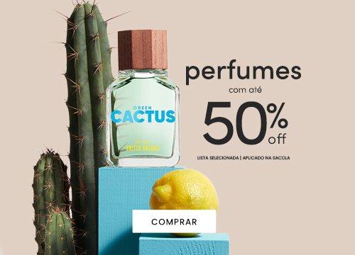 seleção de perfumes com até 50% OFF