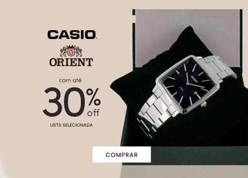 seleção de relógios com até 30% OFF