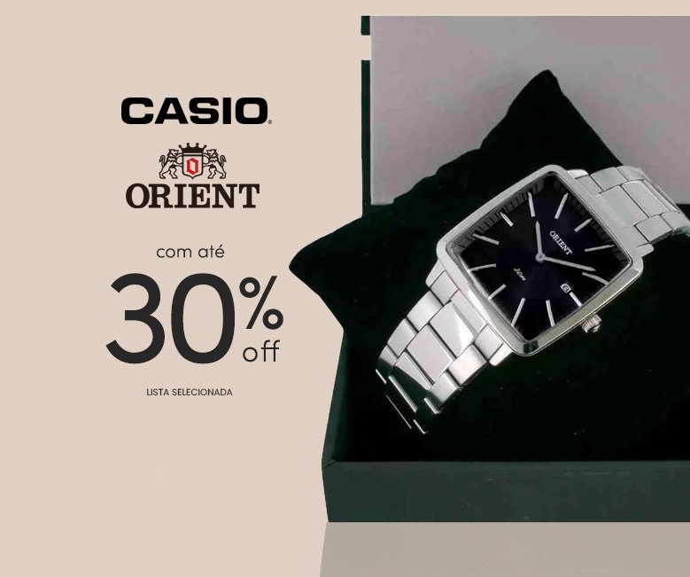 seleção de relógios com até 30% OFF