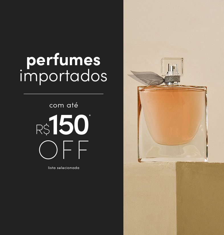 seleção de perfumes importados a partir de R$ 99,90