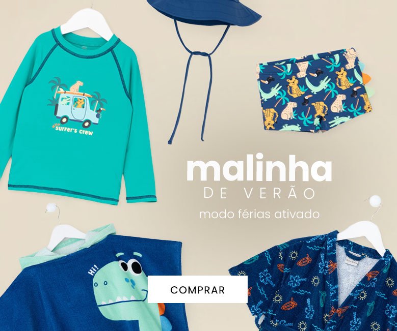 malinha de verão com lookinhos infantis