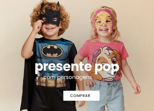 roupas infantis com personagens