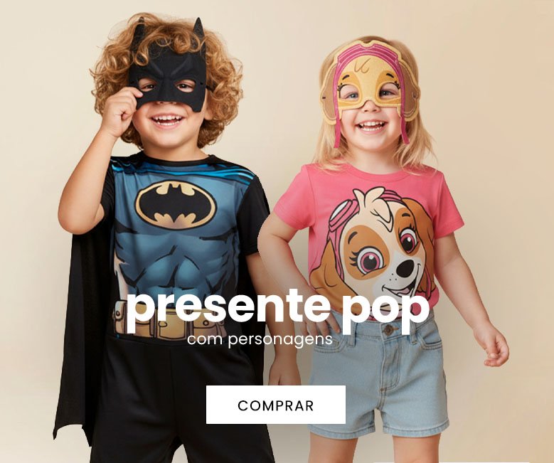 roupas infantis com personagens