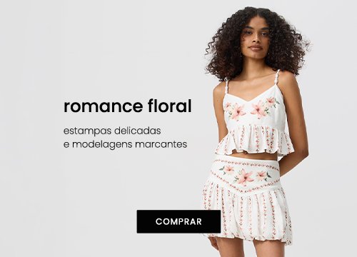 roupas femininas com estampas florais e estética romântica