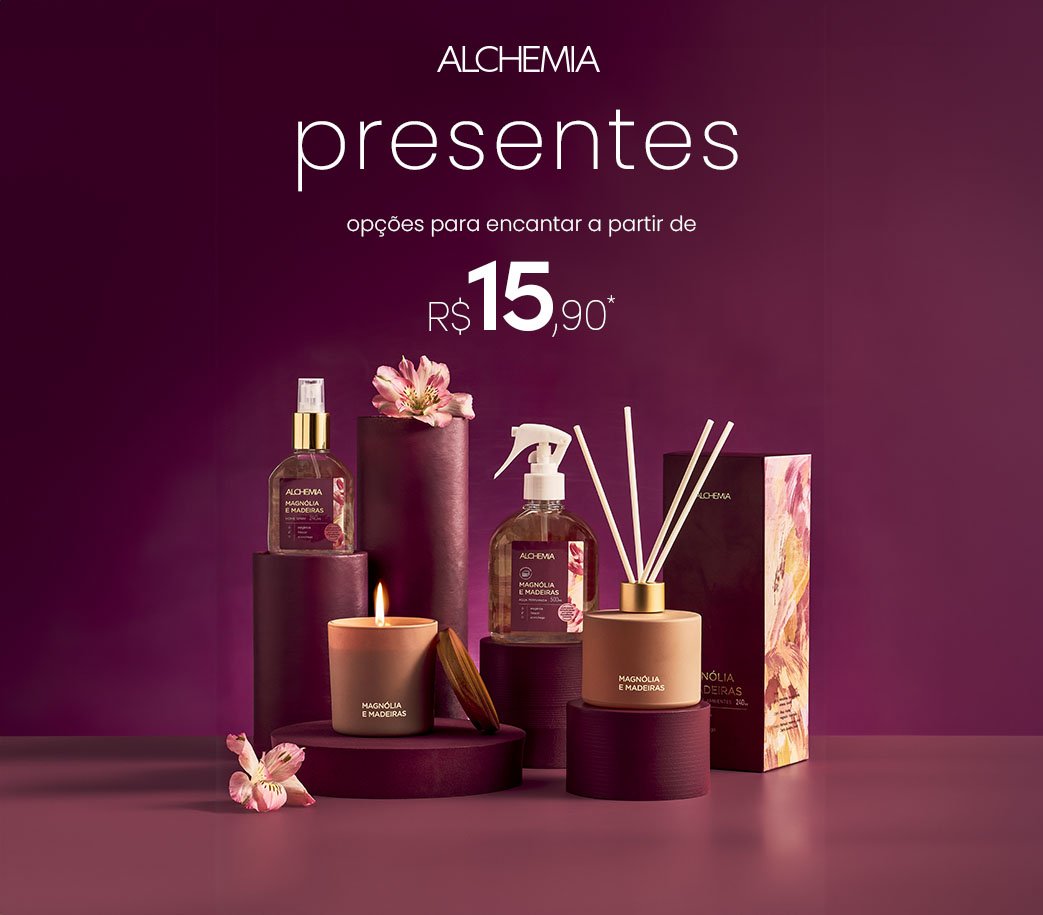 seleção de kits para presentear Alchemia