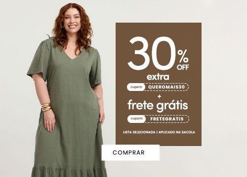 seleção com 30% extra com cupom QUEROMAIS30 + frete grátis Brasil cupom FRETEGRATIS