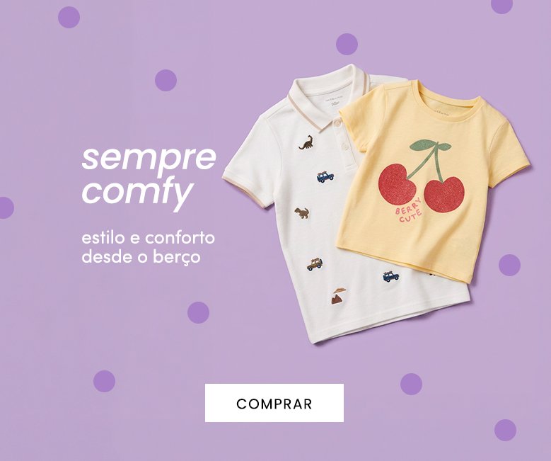 roupas confortáveis para bebês e crianças