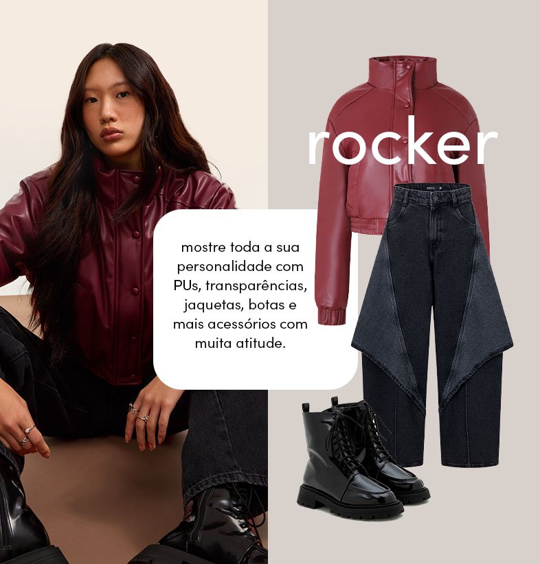 seleção de novidades para montar um look rocker