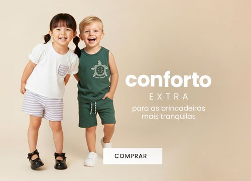 roupas infantis confortáveis para brincadeiras
