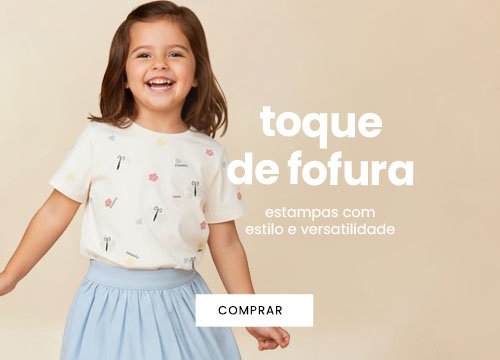 roupas infantis com estampas básicas