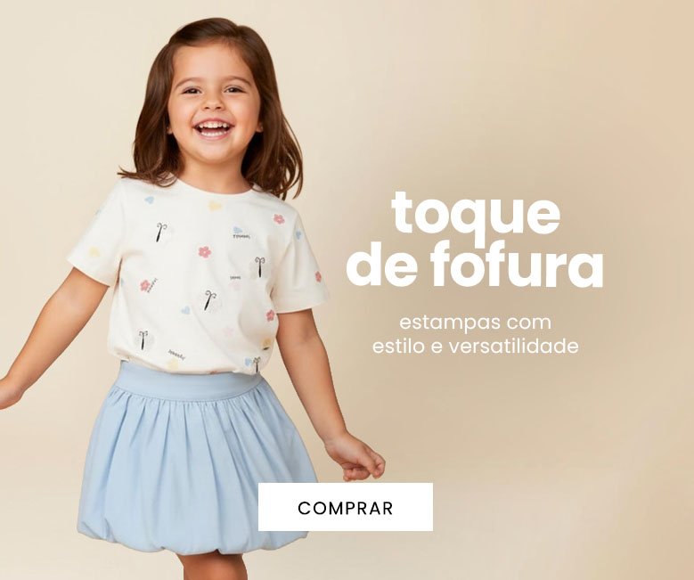 roupas infantis com estampas básicas