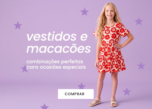 vestidos e macacões infantis