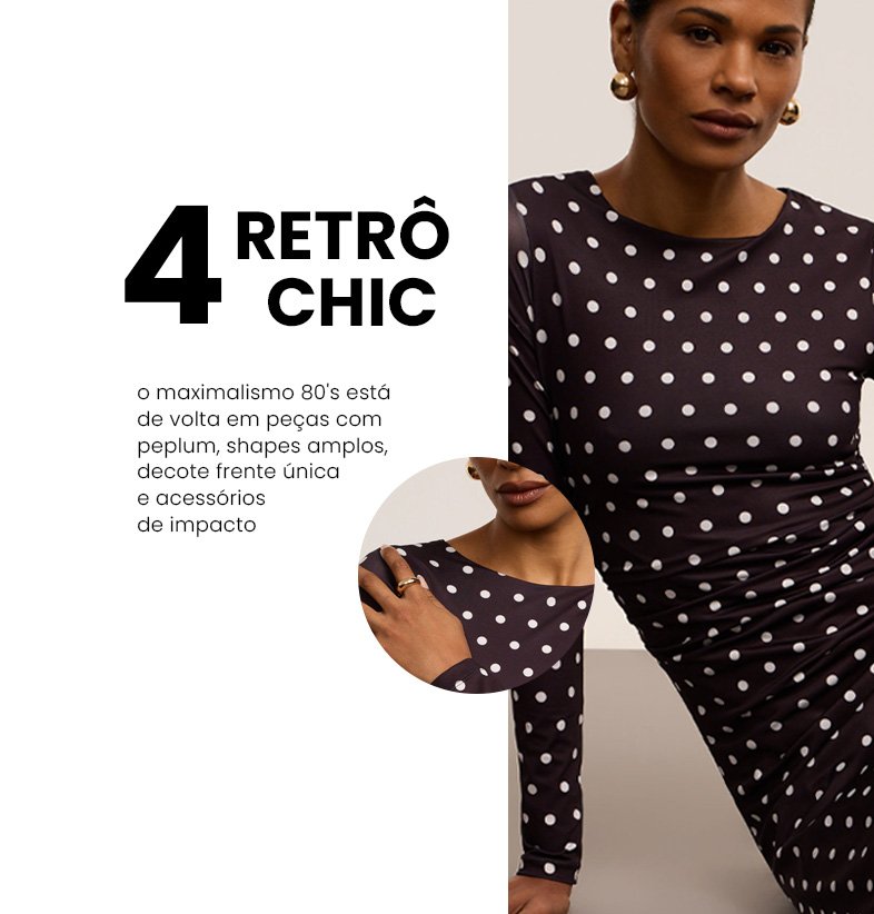 seleção de novidades femininas com vibe maxi 80's
