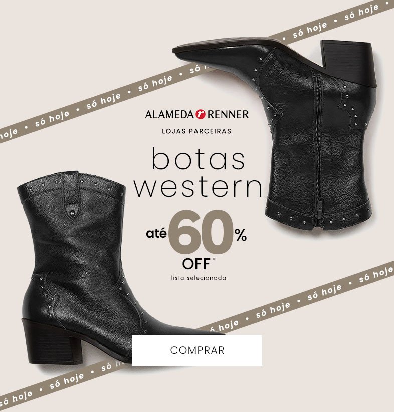 seleção de botas western em oferta
