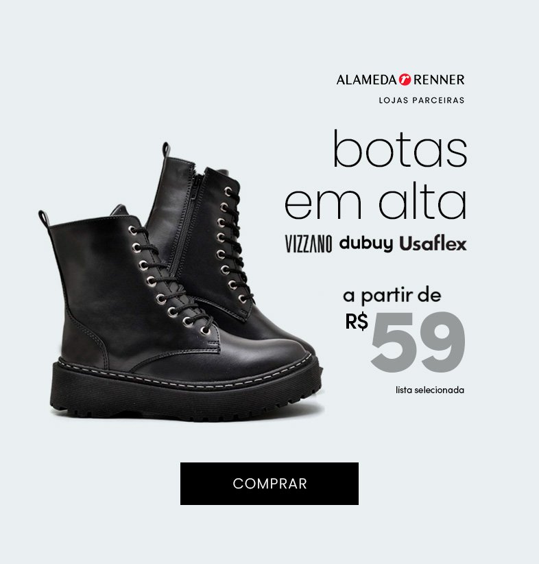seleção de botas das lojas parceiras