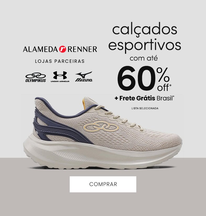 seleção de tênis com até 60% + frete grátis Brasil