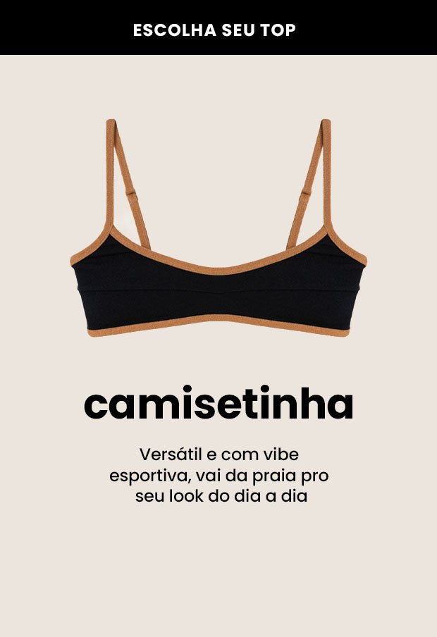 biquíni camisetinha com vibe esportiva